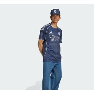 Real Madrid Jersey Mens XXXL 25 26 Away Soccer La Liga Football Adidas Navy Blue